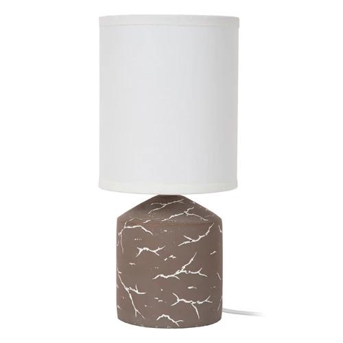 Lucide FRAN - Lámpara de mesa - Ø 13 cm - 1xE14 - Taupe - Essential - apagado